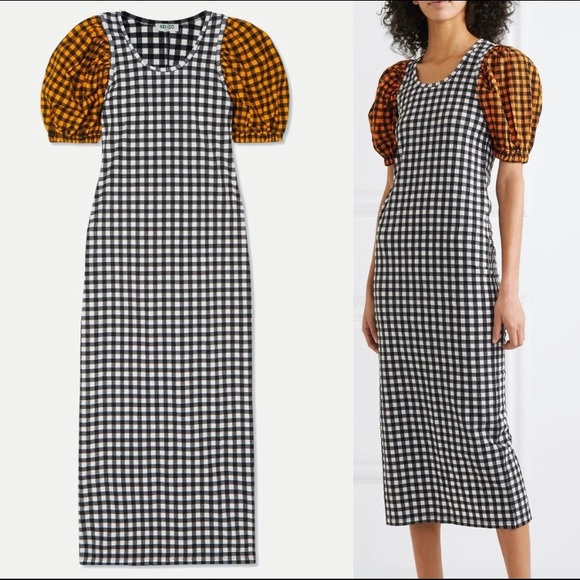 Kenzo 2019 Gingham Seersucker Dress - Picture 10 of 10